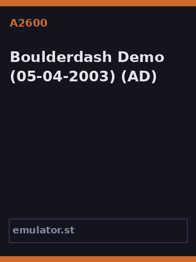 Boulderdash Demo