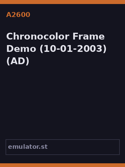Chronocolor Frame Demo