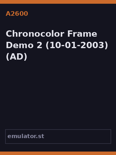 Chronocolor Frame Demo 2