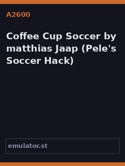 Coffee Cup Soccer by matthias Jaap