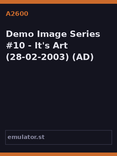 Demo Image Series #10 - It's Art