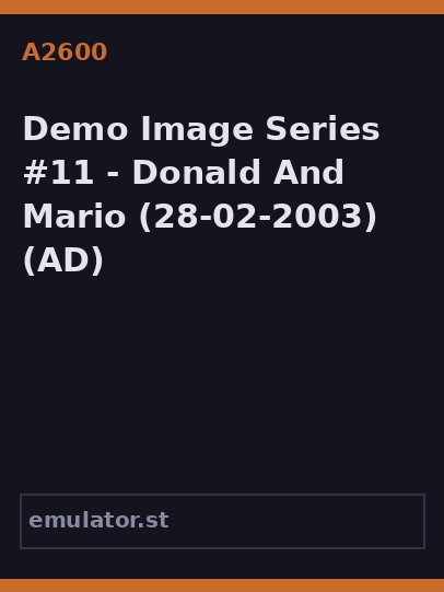 Demo Image Series #11 - Donald And Mario