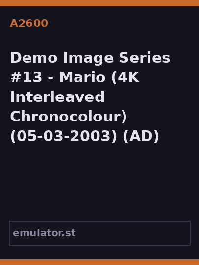 Demo Image Series #13 - Mario