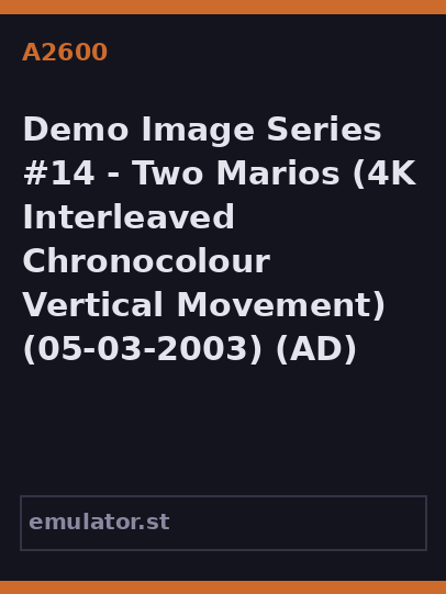 Demo Image Series #14 - Two Marios