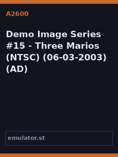 Demo Image Series #15 - Three Marios
