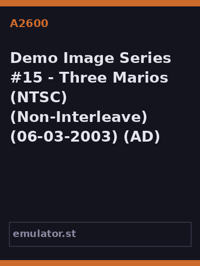 Demo Image Series #15 - Three Marios