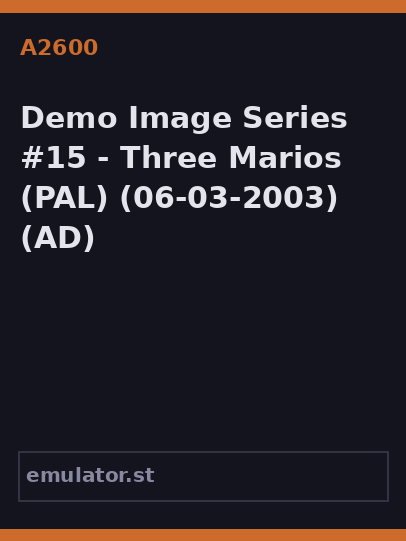 Demo Image Series #15 - Three Marios