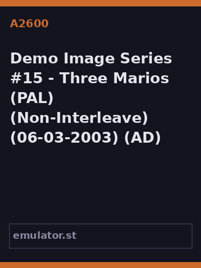 Demo Image Series #15 - Three Marios