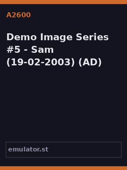 Demo Image Series #5 - Sam