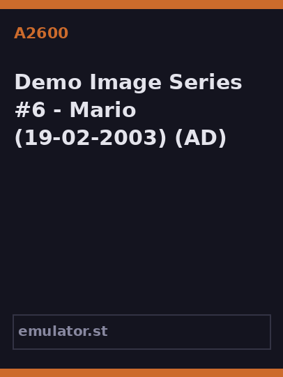Demo Image Series #6 - Mario