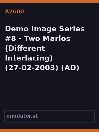 Demo Image Series #8 - Two Marios