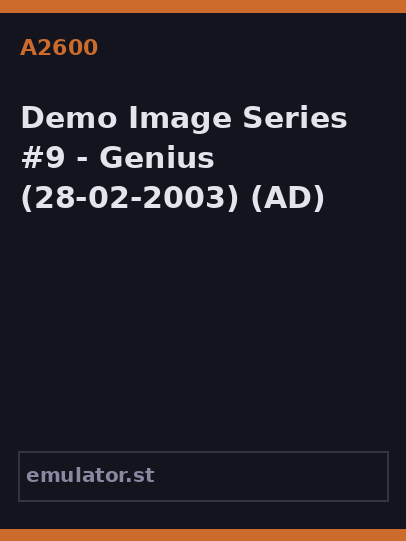 Demo Image Series #9 - Genius