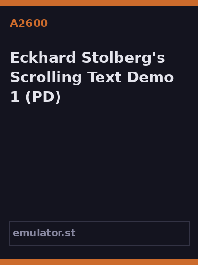 Eckhard Stolberg's Scrolling Text Demo 1