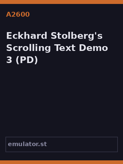 Eckhard Stolberg's Scrolling Text Demo 3