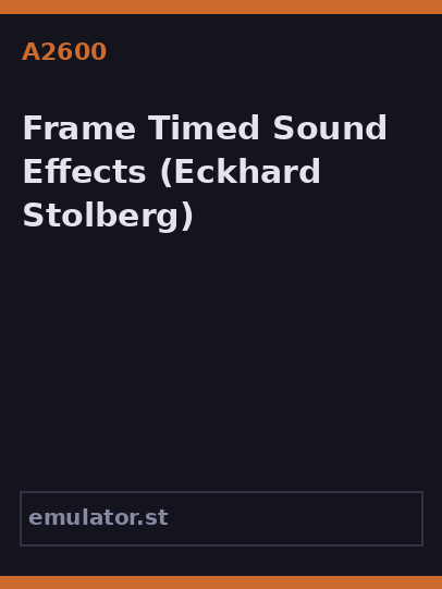 Frame Timed Sound Effects