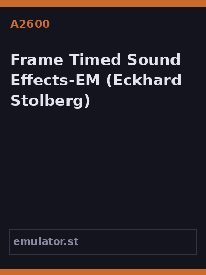 Frame Timed Sound Effects-EM