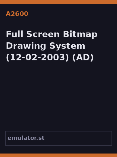 Full Screen Bitmap Drawing System