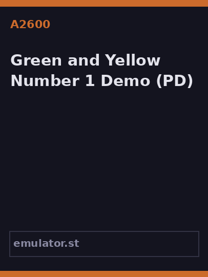 Green and Yellow Number 1 Demo