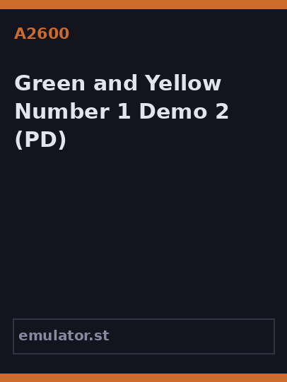Green and Yellow Number 1 Demo 2
