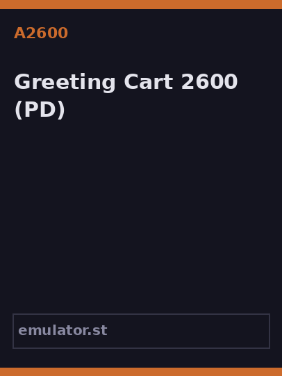Greeting Cart 2600