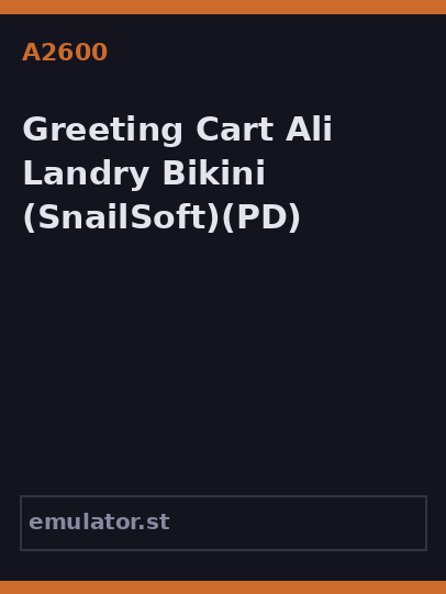 Greeting Cart Ali Landry Bikini