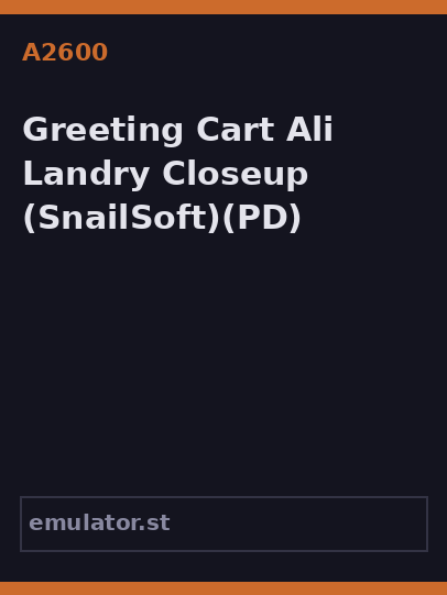 Greeting Cart Ali Landry Closeup