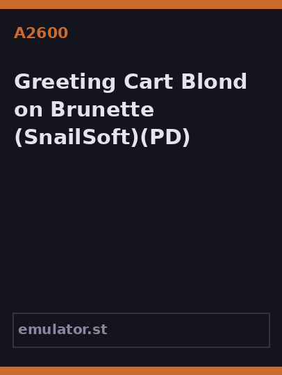 Greeting Cart Blond on Brunette