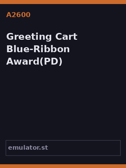 Greeting Cart Blue-Ribbon Award