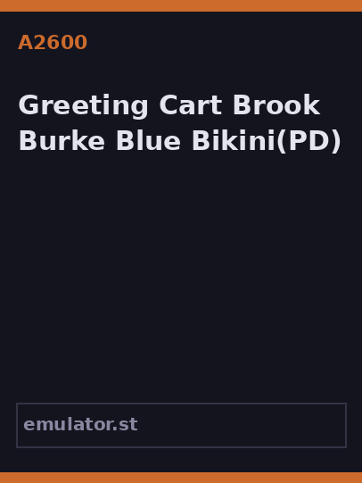 Greeting Cart Brook Burke Blue Bikini