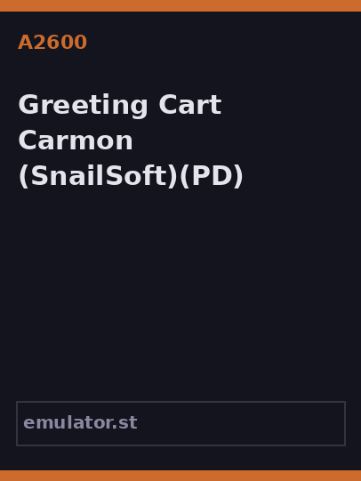 Greeting Cart Carmon