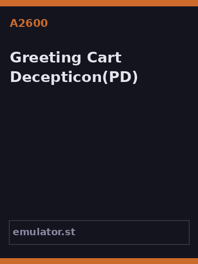 Greeting Cart Decepticon