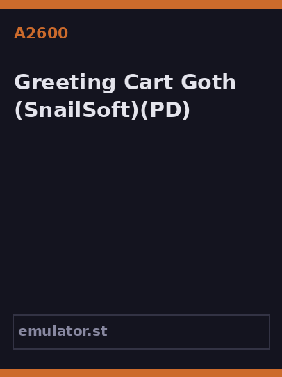 Greeting Cart Goth