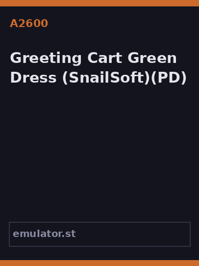 Greeting Cart Green Dress