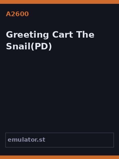Greeting Cart The Snail