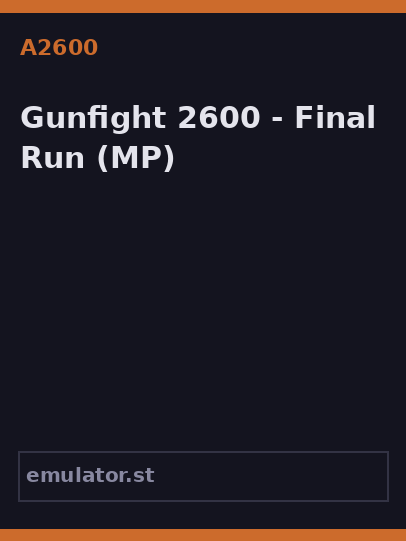 Gunfight 2600 - Final Run