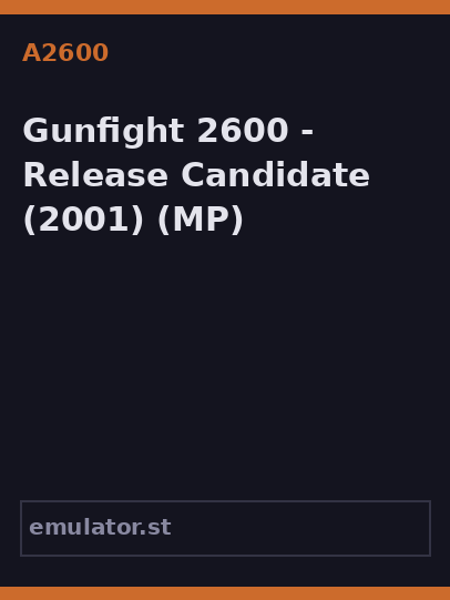 Gunfight 2600 - Release Candidate
