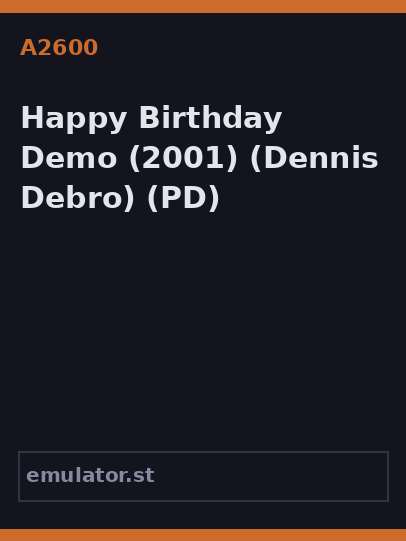 Happy Birthday Demo