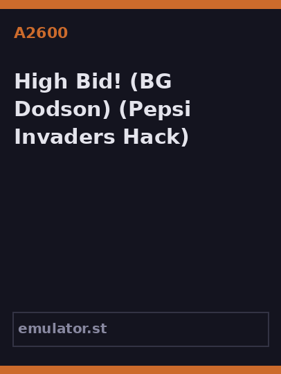 High Bid!