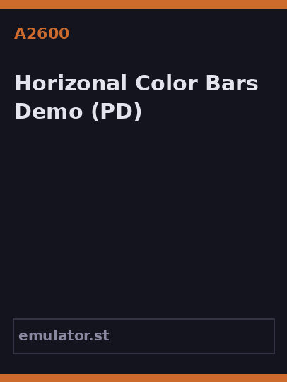 Horizonal Color Bars Demo