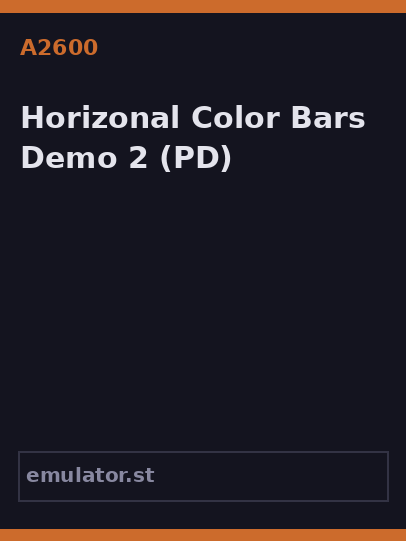 Horizonal Color Bars Demo 2