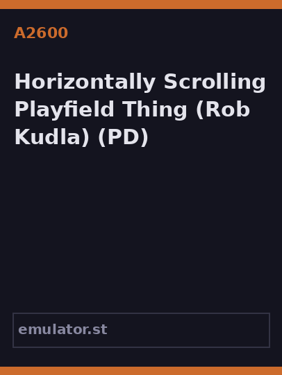 Horizontally Scrolling Playfield Thing