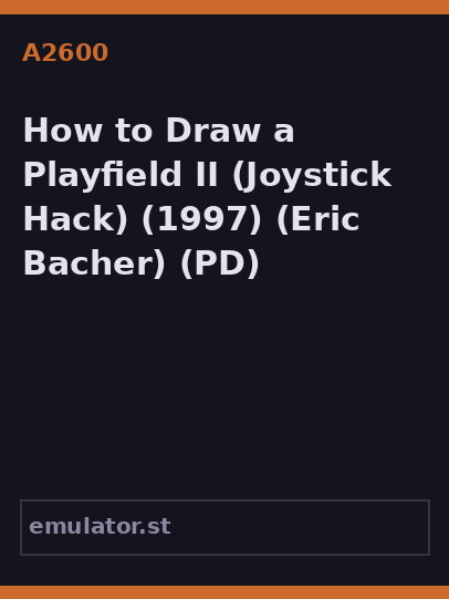 How to Draw a Playfield II