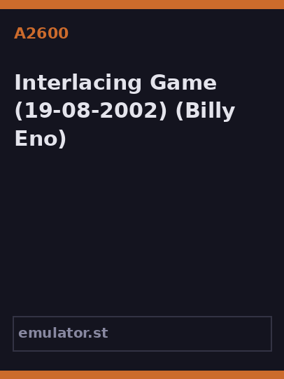 Interlacing Game
