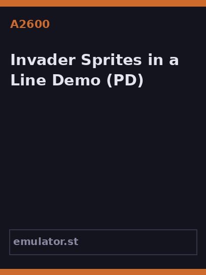 Invader Sprites in a Line Demo