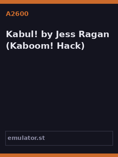 Kabul! by Jess Ragan