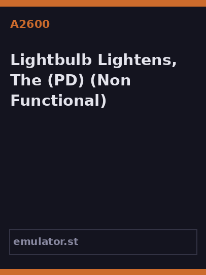 Lightbulb Lightens, The