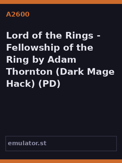 Lord of the Rings - Fellowship of the Ring by Adam Thornton