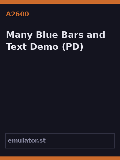 Many Blue Bars and Text Demo