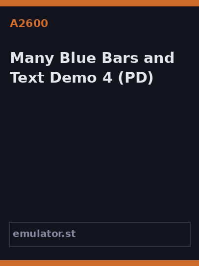 Many Blue Bars and Text Demo 4