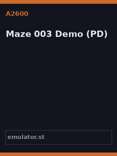 Maze 003 Demo